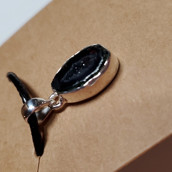 Sterling Silver Coconut Druzy Pendant - Picture 2 of 4